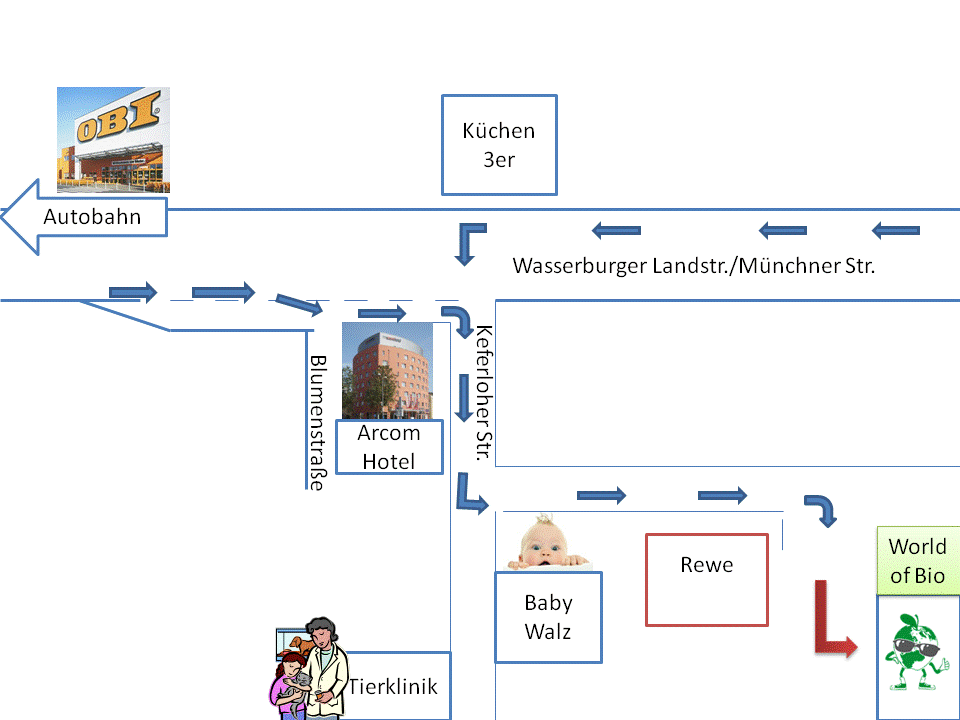 Anfahrtsplan - World of Bio